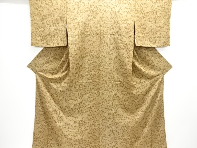 草葉に網干模様江戸小紋着物